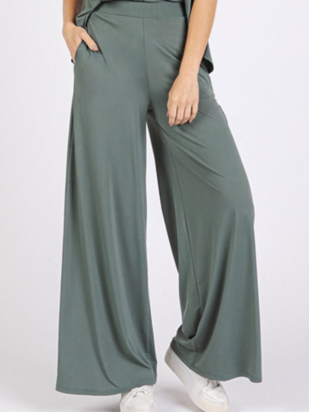 #139 SOFT KNIT WIDE LEG PANT